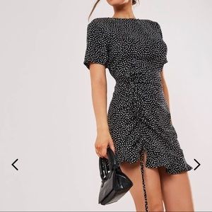 Missguided ruched side tea dress